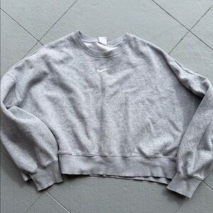 Nike Women's Classic Gray Crew Neck cropped sweatshirt